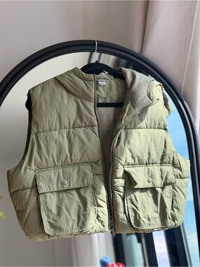 Divided Kids Light Olive Puffer Vest